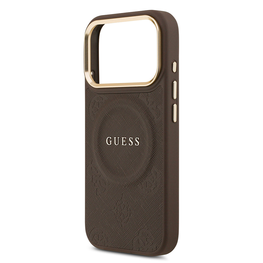 Guess iPhone 17 Pro Orjinal Lisanslı M-safe Şarj Özellikli Sıcak Baskılı Yazı Logolu PU Deri Peony Kılıf Guess iPhone 17 Pro Orjinal Lisanslı M-safe Şarj Özellikli Sıcak Baskılı Yazı Logolu PU Deri Peony Kılıf